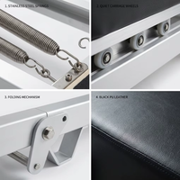 Reformer de Pilates portable et pliable en aluminium, design compact avec résistance réglable pour un entraînement complet du corps