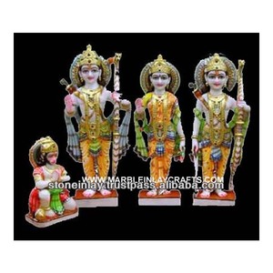 Statue de dieu Hindu Ram Sita en marbre blanc, magnifique, de meilleure qualité pour le culte et la décoration de la maison - Product Image 1