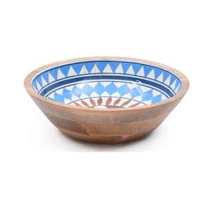 Bol en bois multicolore imprimé de feuilles pour servir un bol de fruits et de riz décoratif pour la vaisselle de cuisine utiliser des bols en bois - Product Image 2