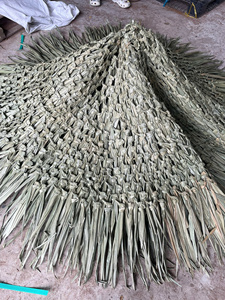 Toits de chaume fabriqués-tissés par feuille de palmier sèche, toit de chaume en feuille de palmier sec pour les bourgeons de toiture-Maison hexagonale - Product Image 4