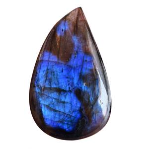 Cabochon en labradorite bleue véritable, taille 35x21x6 mm, pierre chatoyante bleue pour la création de bijoux, pierre précieuse brute, polissage lisse, pierre de guérison - Product Image 1