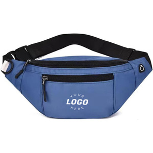 Sac banane Oxford étanche avec logo personnalisé Sac de taille multi-poches pour hommes et femmes Sac de voyage léger à bandoulière avec sangle réglable - Product Image 1