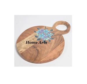 Tabla de madera hecha a mano para quesos y fregona, tabla de cortar de frutas de tamaño personalizado en forma de corazón para uso en hoteles y restaurantes - Product Image 4