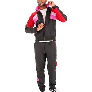 Custom <b>Men</b> Zipper Jacket & Pant Sweat Suit <b>Long</b> <b>Sleeve</b> Full-zip <b>Tops</b> Active Pants Athletic Outfits - Product Image 4