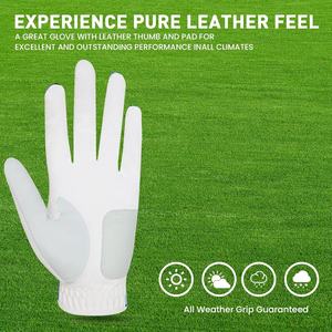 Gant de golf personnalisé avec marqueur de balle Fabricant de gants de golf Spandex Cabretta Cuir PU au prix de gros - Product Image 3