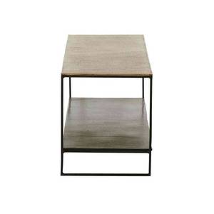 Mesa de Centro Moderna de Aluminio y Hierro con Superficie Rectangular, Mesa de Té de Altura Baja para Sala de Estar y Dormitorio - Product Image 3