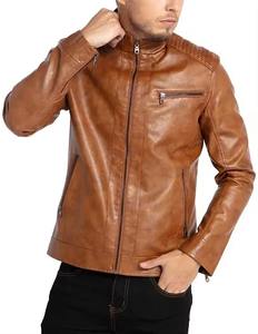 Chaquetas de moda con soporte frontal de cuero de vaca para hombre de alta calidad, prendas de vestir exteriores de manga larga con estilo, diseño personalizado duradero al por mayor - Product Image 2