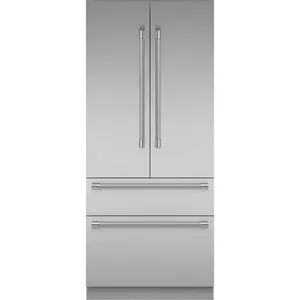 Thermador T36BT120NS 36-Inch Stainless Steel French Door Refrigerator 4-Door Panel Ready <b>Smart</b> Refrigerator Electric Frost-Free - Product Image 1