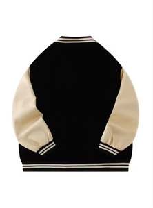 Veste universitaire vintage 100% coton pour hommes, épaule tombante, col montant, lettre surdimensionnée, broderie en chenille, placement sur le devant - Product Image 5