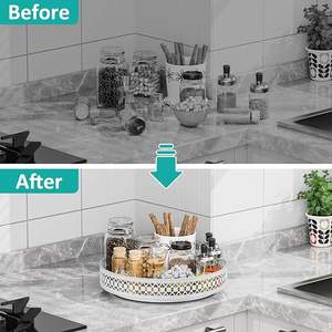 Rotating <b>Spice</b> Organizer <b>Tray</b> Modern Lazy Susan for Kitchen Counter & Dining Table - Product Image 2