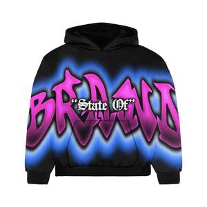 2025 suéter con estilo para hombre con capucha y pantalón acampanado, trajes de sudor, nuevo último diseño, conjuntos de dos piezas, técnica estampada a la moda - Product Image 2