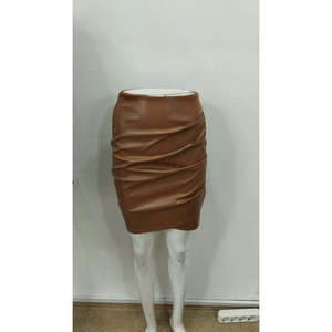 Jane's Women's High-Waisted Side-Zip <b>Pleated</b> <b>Mini</b> Leather <b>Skirt</b> 30562 - Product Image 5