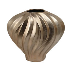 Jarrón de Metal de aluminio de Color marrón Vintage, decoración de Metal atemporal, florero personalizable, jarrón elegante para el hogar y la Oficina - Product Image 1