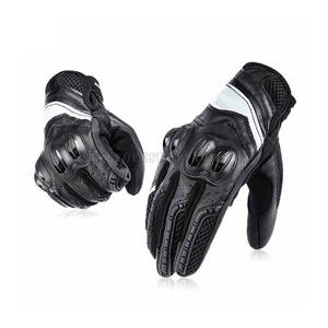 Gants de moto en cuir respirants pour hommes, design personnalisé 2025, haute qualité, compatibles écran tactile, détection au doigt, quatre doigts libres - Product Image 1