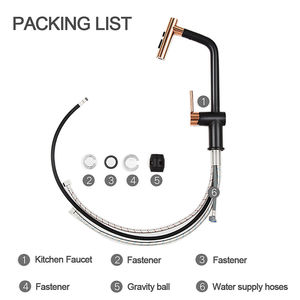 HIGOLD BN1.0 Single Handle Pull Kitchen Faucet Modern Traditional <b>Brushed</b> Stainless Steel Ceramic for Hot Cold Water Home - Product Image 2