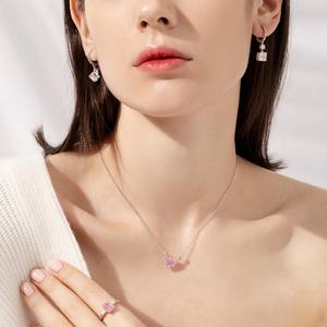 Collar de Diamantes Rosados Reales en Forma de Corazón de Oro Blanco de 18K, 3 Quilates de Peso Total, 2ct de Diamantes Rosados de Forma Elegante Cultivados en Laboratorio, IGI VVS2, Diamantes de Lujo - Product Image 6