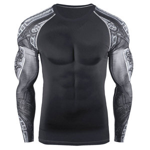 Camiseta de Compresión Deportiva de Alto Rendimiento para Hombre, Transpirable, de Manga Larga, para Gimnasio - Product Image 1