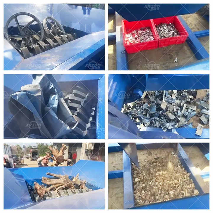Metal Recycling Equipment Scrap Aluminum Car Wheel Shredder Double ...