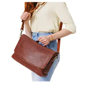 luxury shoulder bags designer messenger canvas messenger bags retro wholesale trending women bags Cowhide Shoulder Messenger