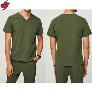Uniforme de enfermera de manga corta personalizado, uniforme médico elástico para hospitales y spa, traje superior de enfermera para uso en salón de belleza - Product Image 6