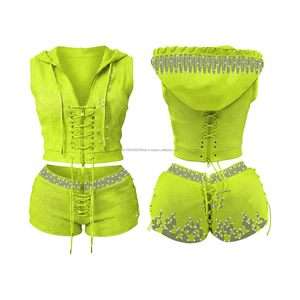 Ensemble survêtement streetwear de haute qualité avec logo personnalisé, impression sérigraphique, sweats à capuche et shorts vintage pour hommes - Product Image 4