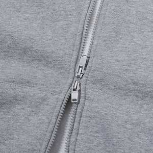 Vente en gros 300gsm sweat à capuche vierge de haute qualité doublé polaire écologique polyester/coton fermeture éclair coupe régulière pour hommes - Product Image 4