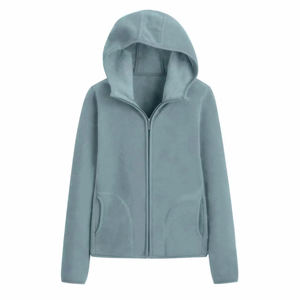 Sudaderas con capucha de esquí bordadas con patrón sólido informal para mujer, ropa deportiva corta de invierno con logotipo frontal, proveedor de Pakistán al por mayor - Product Image 4