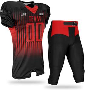 Uniforme de football américain 100 % polyester tendance 2025, vente en gros, personnalisable avec manches courtes, service OEM disponible - Product Image 1