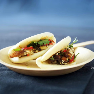 Compostable 6 Areca Palm Leaf <b>Bamboo</b> <b>Disposable</b> <b>Plates</b> Biodegradable Party Fast Food Catering Snack Dessert Food Service <b>Plates</b> - Product Image 1