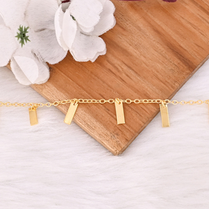 Pulsera de Cadena Ajustable de Latón Chapado en Oro, Joyería Sencilla al por Mayor, para Bodas y Fiestas, para Mujer - Product Image 4