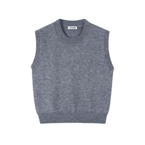 Gilet en tricot acrylique gris sans manches pour femme JOYSONS - Product Image 5
