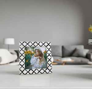 Celestial Heritage Bone & MOP Inlay Bandeja para servir exquisita bandeja árabe hecha a mano Decoración de lujo para el hogar Comedor y regalos especiales - Product Image 3