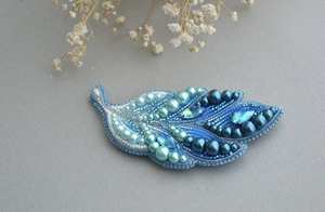 Broches perlées Broche design faite à la main. Accessoires de haute qualité. Broche design unique. Baby shower meilleur cadeau. - Product Image 5