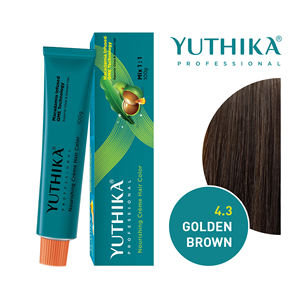 Yuthika Professional 100ml Teinture pour cheveux brun doré 4.3 Crème permanente sous forme de tube - Product Image 1