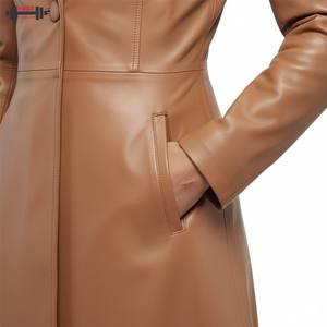 Nouvelle Collection Hiver 2025 – Blouson Bomber Femme Grande Taille en Cuir et Velours Côtelé, Col Rabattu, Doublure Soie, Rayures Décoratives - Product Image 5