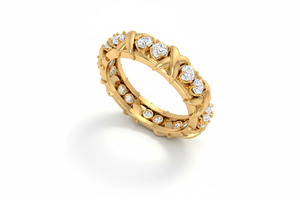 แหวนเพชรสองสีสุดหรูสำหรับผู้หญิง เหมาะสำหรับงานแต่งงาน ชุดแฟชั่น ของขวัญ และการสวมใส่ที่สง่างามในชีวิตประจำวัน - Product Image 4