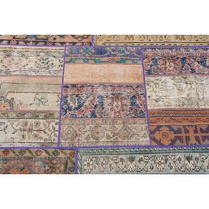 Tapis Vintage Turc Beige 3.5x8.8ft Laine Faite à la Main avec Motif Abstrait en Latex pour Entrée 9x12 Rectangle - Product Image 5