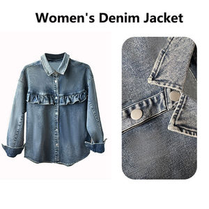 แจ็กเก็ตผ้ายีนส์สำหรับผู้หญิงเสื้อผ้าชั้นนอกลำลองทันสมัยเสื้อโค้ทใส่สบายน้ำหนักเบาเสื้อผ้ามีสไตล์ที่จำเป็นสำหรับเครื่องแต่งกายประจำวัน - Product Image 3