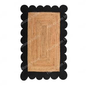 Alfombra de yute de cáñamo Natural 100% hecha a mano de fábrica de fabricante indio, alfombra tejida a mano con diseño trenzado, alfombrilla de puerta lavable escandinava - Product Image 3