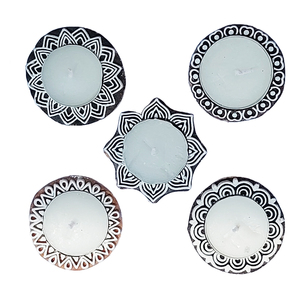 Bloc de bois Elegance Bougeoir rond à bougie votive (Ensemble de 5) - Product Image 2