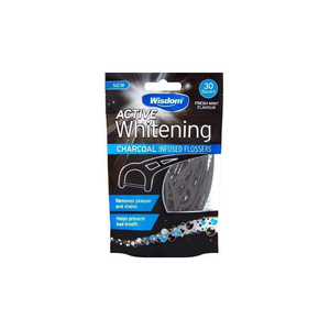 Wisdom Active Whitening Charcoal Floss 50m para una limpieza dental profunda - Product Image 4