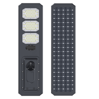 Lampe solaire LED tout-en-un intégrée pour extérieur, boîtier en aluminium, capteur de mouvement à allumage automatique, lampe de sécurité pour jardin