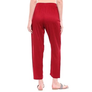 Pantalon pour femmes conçu sur mesure avec forme ajustée et ceinture haute de couleur unie Services OEM disponibles pour Streetwear - Product Image 2