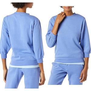 Sudadera de cuello redondo de lana de rizo francés para mujer, Jersey informal de algodón coreano, estampado de letras Harajuku holgado de longitud larga para invierno - Product Image 5