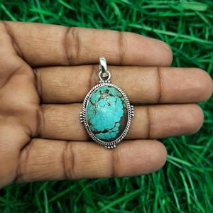 Natural Turquoise 925 Sterling <b>Silver</b> Pendant <b>Handmade</b> Gemstone Jewelry Boho Chic Turquoise <b>Necklace</b> Wholesale <b>Silver</b> Pendants - Product Image 4