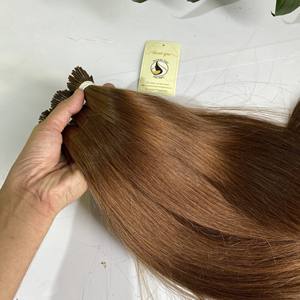Cheap Price Top Quality Cuticle Aligned Hair <b>Brown</b> Double Drawn Hair Natural Straight I Tip Human Hair Extension - Product Image 2