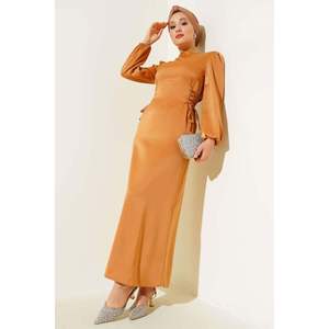 ชุดซาตินอูฐพร้อมเชือกข้างรายละเอียด - Product Image 4