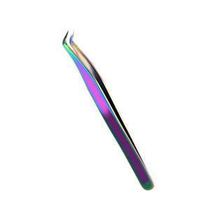 Pinces à cils en acier inoxydable de qualité supérieure - Pointe lisse durable, emballage et logo personnalisables OEM - Product Image 4