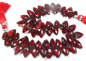 Haute qualité 9 brins 10.5-13mm gemmes de grenat africain naturel Mozambique perles à facettes fantaisie bouclier perles 100% grenat naturel - Product Image 6