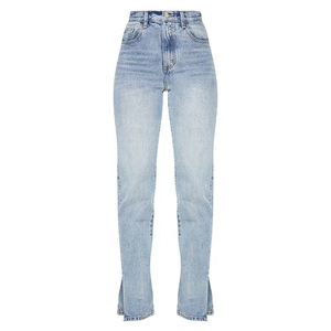 Jeans Ajustados de Marca Privada Personalizados para Mujer, Jeans de Mezclilla Azul de Cintura Alta, Pantalones Ajustados Elásticos, Pantalones de Mujer OEM Transpirables - Product Image 5
